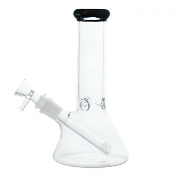 8" Color Rim Ice Catcher Beaker Water Pipe - [ES2313]