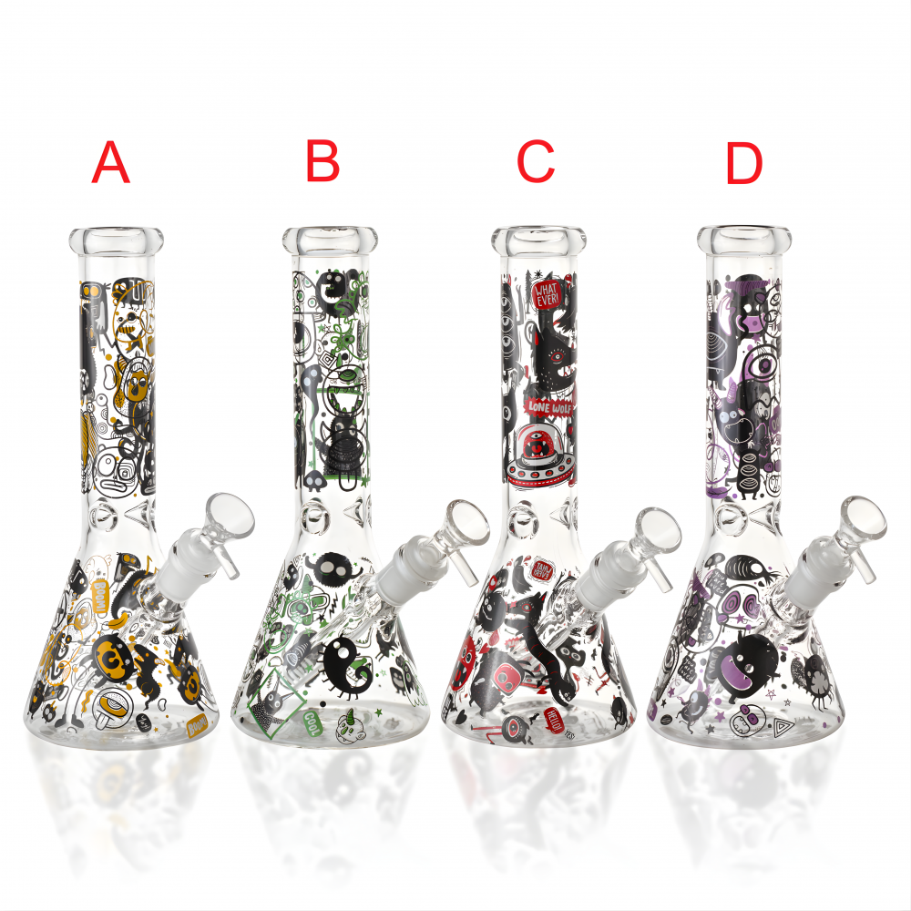 10 Inch Funny Doodle Monster Beaker Water Pipe ES25109