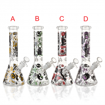 10" Funny Doodle Monster Beaker Water Pipe - [ES25109]