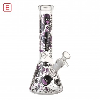 10" Funny Doodle Monster Beaker Water Pipe - [ES25109]