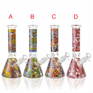 10" Eye-catching Graffiti Art Beaker Water Pipe - [ES25119]