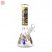 10 Inch Puff of Mischief Ice Catcher Beaker Water Pipe Glow in the Dark ES25268