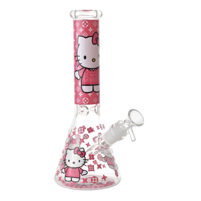 10" Feline Fumes Kitty Beaker Water Pipe - Pink [ES225281]