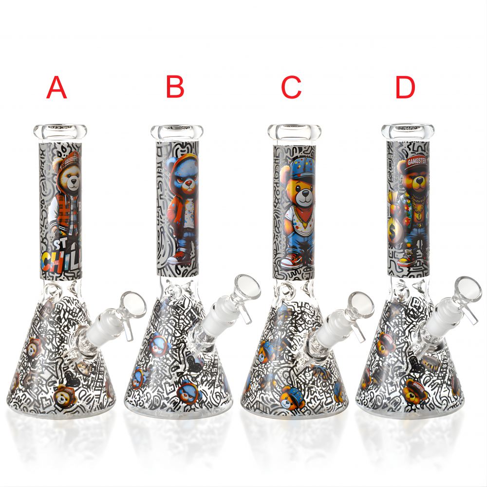 10" Urban Bear Art Beaker Water Pipe - [ES25306]