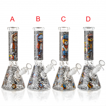 10" Urban Bear Art Beaker Water Pipe - [ES25306]