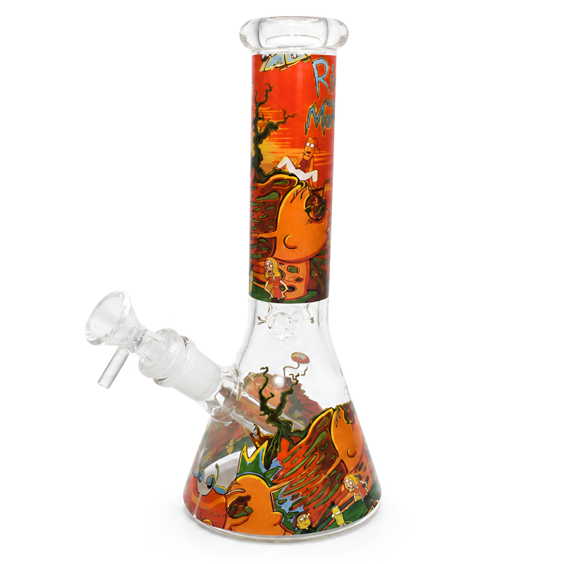 10" Cartoon Graphics Ice-Pinch Beaker Water Pipe