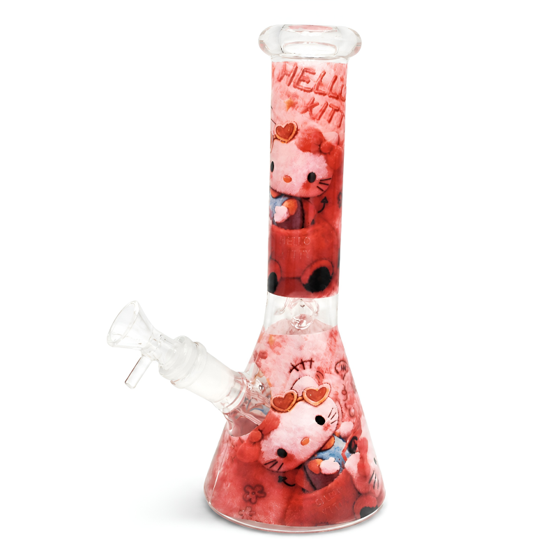 10" Kitty Character Decal Beaker Water Pipe