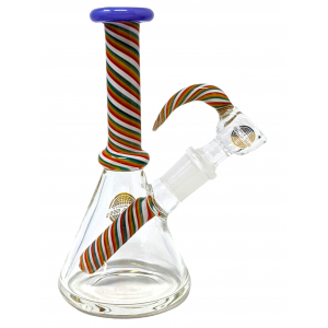 On Point Glass - 6" Color Work MINI Beaker 14F - D03 [ES2187]