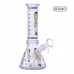 8" GITD Leaf Beaker Water Pipe – 14F Glow Bong 8" Glow-in-the-Dark Leaf Beaker Water Pipe with 14 mm Female Joint