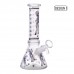 8" GITD Leaf Beaker Water Pipe – 14F Glow Bong 8" Glow-in-the-Dark Leaf Beaker Water Pipe with 14 mm Female Joint