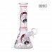 8" GITD Leaf Beaker Water Pipe – 14F Glow Bong 8" Glow-in-the-Dark Leaf Beaker Water Pipe with 14 mm Female Joint