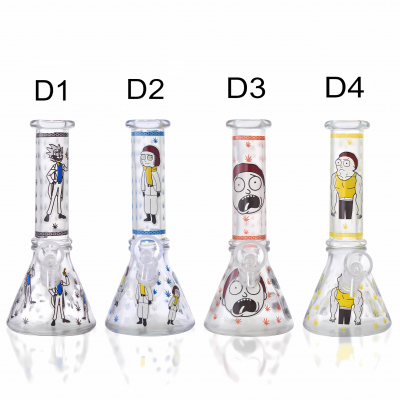  8" GITD Leaf RM Beaker Water Pipe 14F