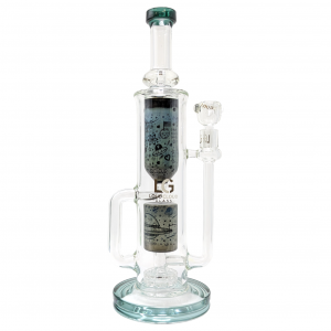 Loud Cloud - 13.5" Double Whirl-Wind Dual Tornado Perc Water Pipe [FO-143]