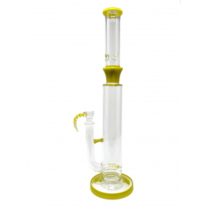 17.5" Assorted US-Made Dotted Inline Perc Ice Catcher Straight Water Pipe Rig - [FS-14]