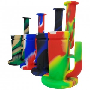 7" Silicone Fold Neck Storage Rig Water Pipe 14MM Male [SWP115]
