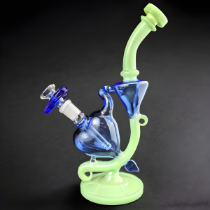 8" Sip The Love Story: Cupid's Heartful Recycler Water Pipe - [GB724]