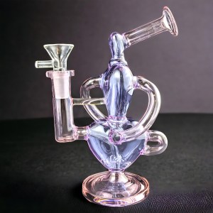7" In the Heart of Style: Sip The Girly Grace Recycler Water Pipe - [GB725]