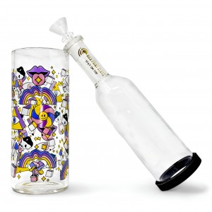 High Point Glass - 9.5" Rainbow Kisses, Cubic Clouds Gravity Water Pipe - [GB772]