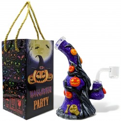 7" 'Pumpkin Patch Perch' Halloween Water Pipe - [GB787]