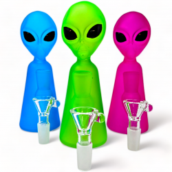 6.2" Frosted Glass Cosmic Creature Alien Water Pipe [GB832]