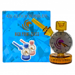 High Point Glass - 5" 420 'TickTock' Bubbler Clock Water Pipe [GB883]