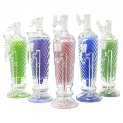 9.5" Frosted Chalice Honeycomb Perc Water Pipe [GB885]