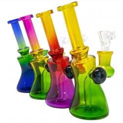 5.5" Chroma Glass W/ Shimmer Clasp Water Pipe [GB919]