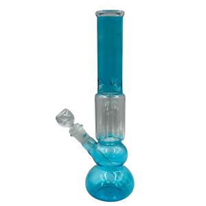 12'' Double Bubble Tree Perc Ice Catcher Beaker Water Pipe - [GJ123]