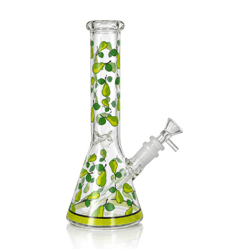 10" Fruit Design Decal Art Beaker Water Pipe