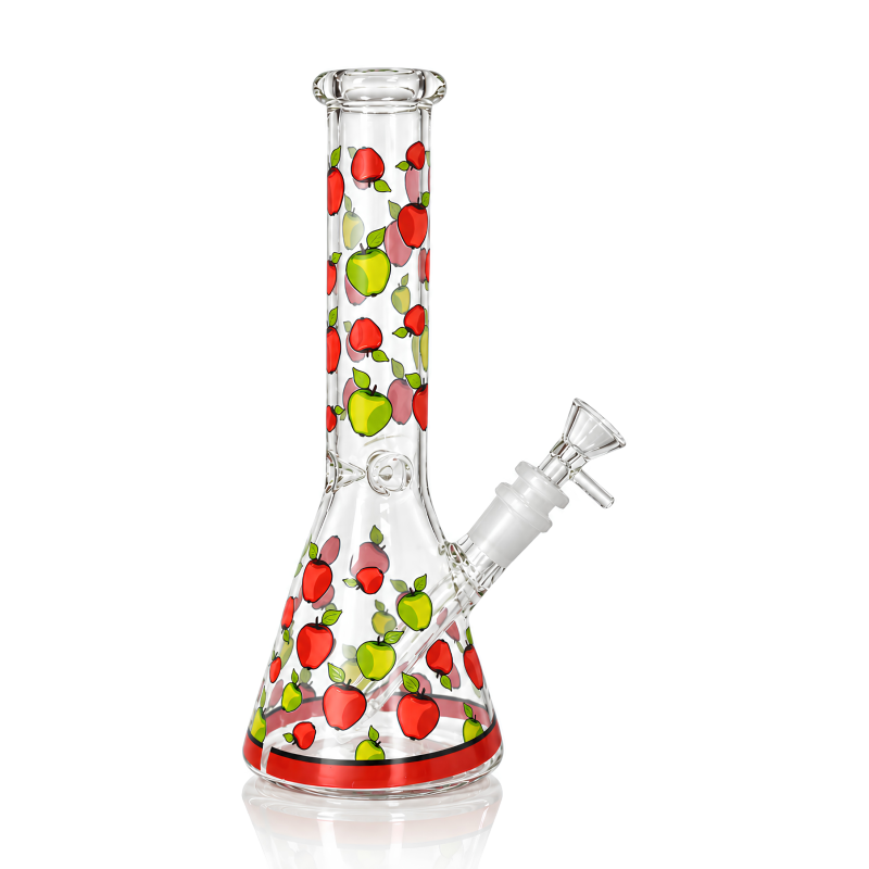 10" Fruit Design Decal Art Beaker Water Pipe