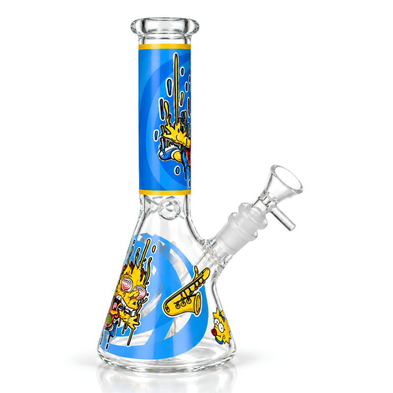 10" Vibrant Melting Character Decal Art Beaker Water Pipe