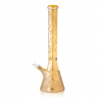 12" Electroplated Frosted Straight Tube Water Pipe - Assorted