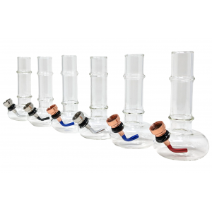 5'' Micro Round Bowl Beaker Water Pipe With Metal Female joint (Display of 6)