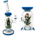 BIIGO Glass By Lookah - 12" Poly-Horned Splendor Spectacle Perc Water Pipe - [GTG-16]
