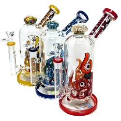 BIIGO Glass By Lookah - 9" Tentacool Perc Stunning Glass Water Pipe [GTG-18]