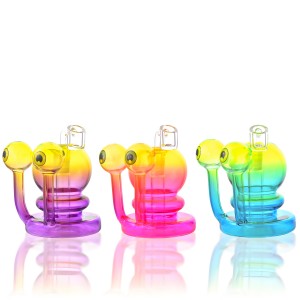 Two-Eyed Alien Dome Glass Water Pipe - [H20]
