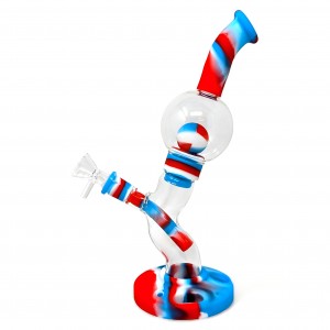 10.5" Chalice of Chill - Glass Ball Silicone Water Pipe - Assorted [H214]