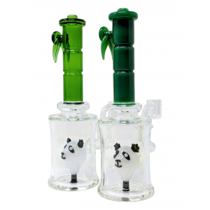 8.5" Panda Perc Color Tube Rig W/Quartz Banger - [HAJ2201]