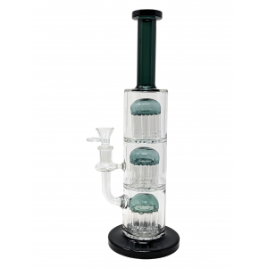 12.5" Triple Re-Inforce Tree Perc Straight Neck Water Pipe - [HAJ2222]