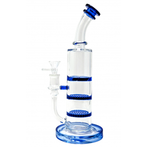 10" Triple Disk Perc Water Pipe - [HAJ2227]