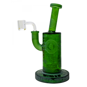 8" Sand Blasted Art Rig W/Quartz Banger - [HAJ2228]