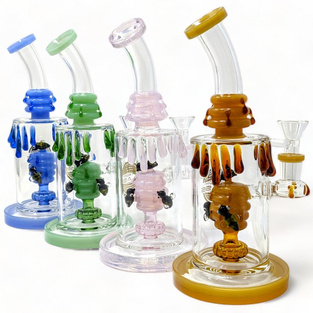 On Point Glass 9" Dive into the Honey HypeBuzzing W/ Flavor Perc