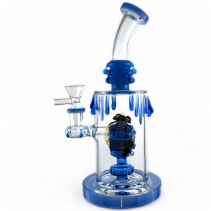 On Point Glass - 9" Dive into the Honey Hype-Buzzing W/ Flavor Perc Water Pipe [HAJ2251]