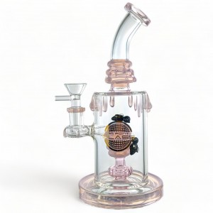 On Point Glass - 9" Dive into the Honey Hype-Buzzing W/ Flavor Perc Water Pipe [HAJ2251]