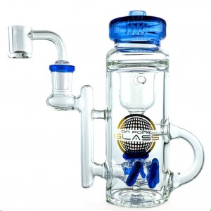 On Point Glass - 6" Pure and Simple-Capsuled Perc Jar Shape Incycler Water Pipe [HAJ2254]
