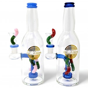 On Point Glass - 8.5" In a Bottle's Embrace Candy Matric Perc Water Pipe [HAJ2268]