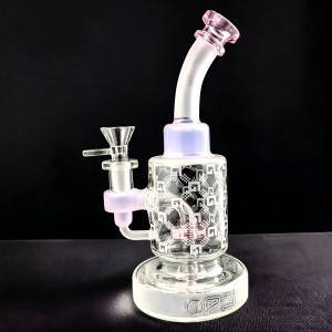 On Point Glass - 8.5" Crafted Clouds, Half Frosted, Fully Fantastic Shower Head Perc Water Pipe [HAJ2272]
