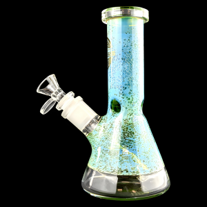 On Point Glass - 7.5" Rosy Ripples, Fumed Beaker Water Pipe [HAJ2273]