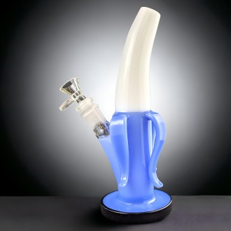 9" Curved Delight, Tempting Half-Peel Pleasure Banana Water Pipe - [HAJ2275]