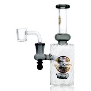 On Point Glass - 7" Straight Tube Perc Water Pipe with Banger 